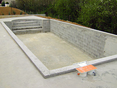 Création piscine béton dans l'Eure